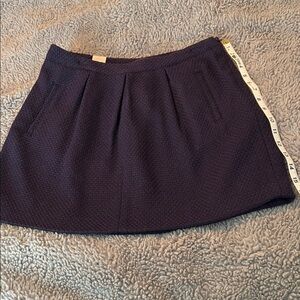 Gap Chic Textured Dark Purple Mini Skirt